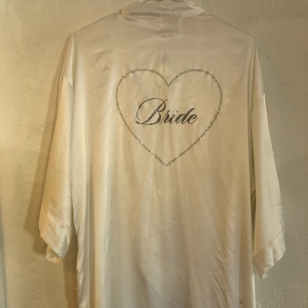 Victoria Secret I Do Crystal Bride satin Robe